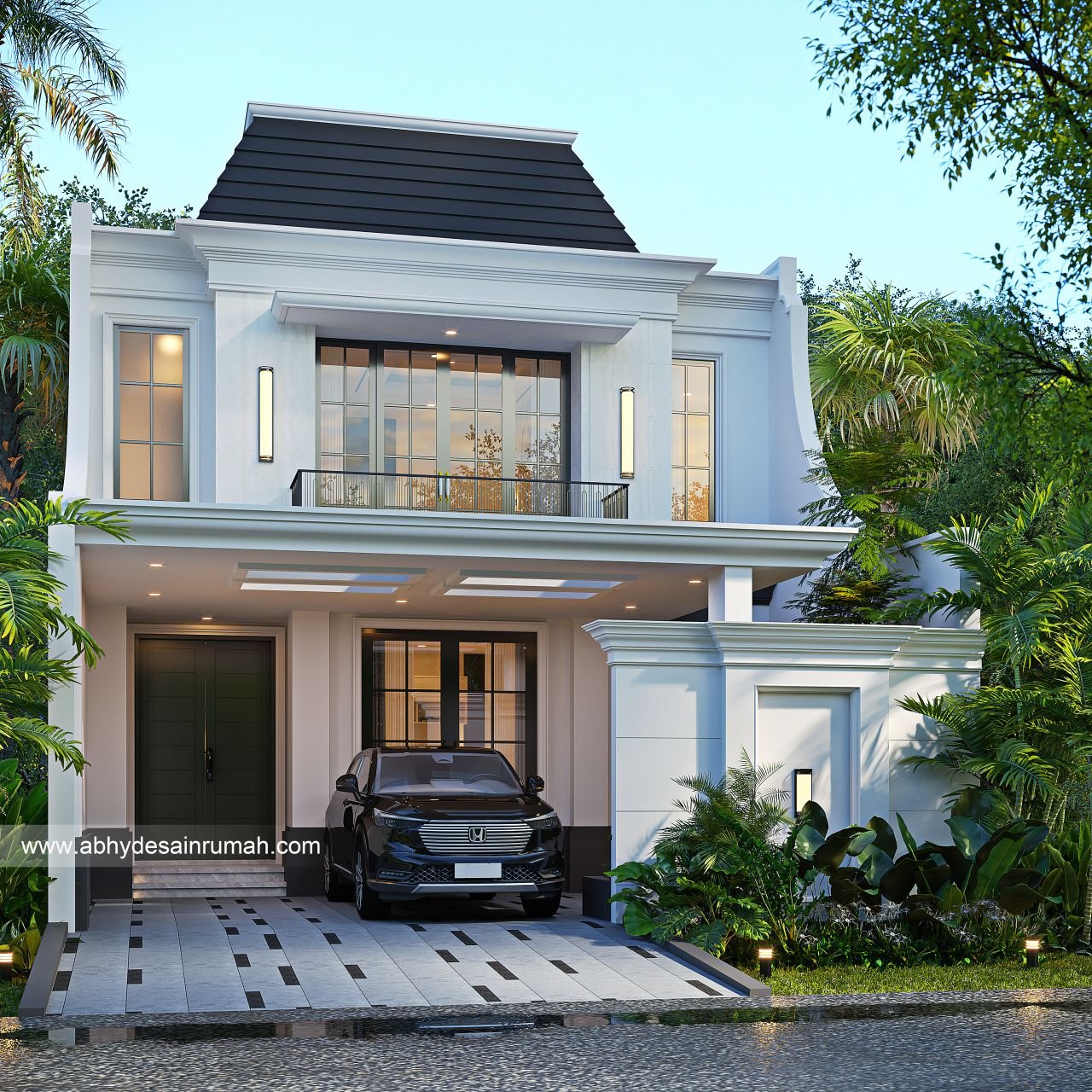 Desain Rumah  Mediteran 2 Lantai Lebar 6 Meter Bapak Hari di Cibubur, Jakarta Timur - ADR0147 2