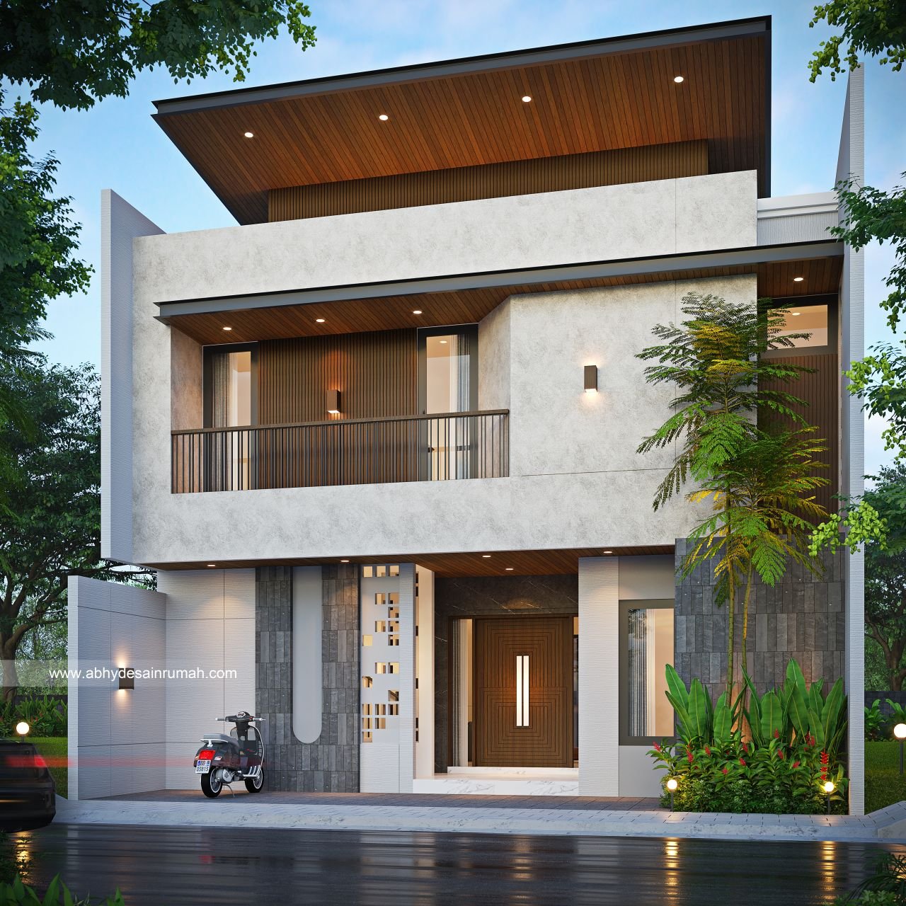 Desain Rumah  Modern 2 Lantai Lebar 10 Meter Bapak Maryadi di Denpasar, Bali - ADR0152 3