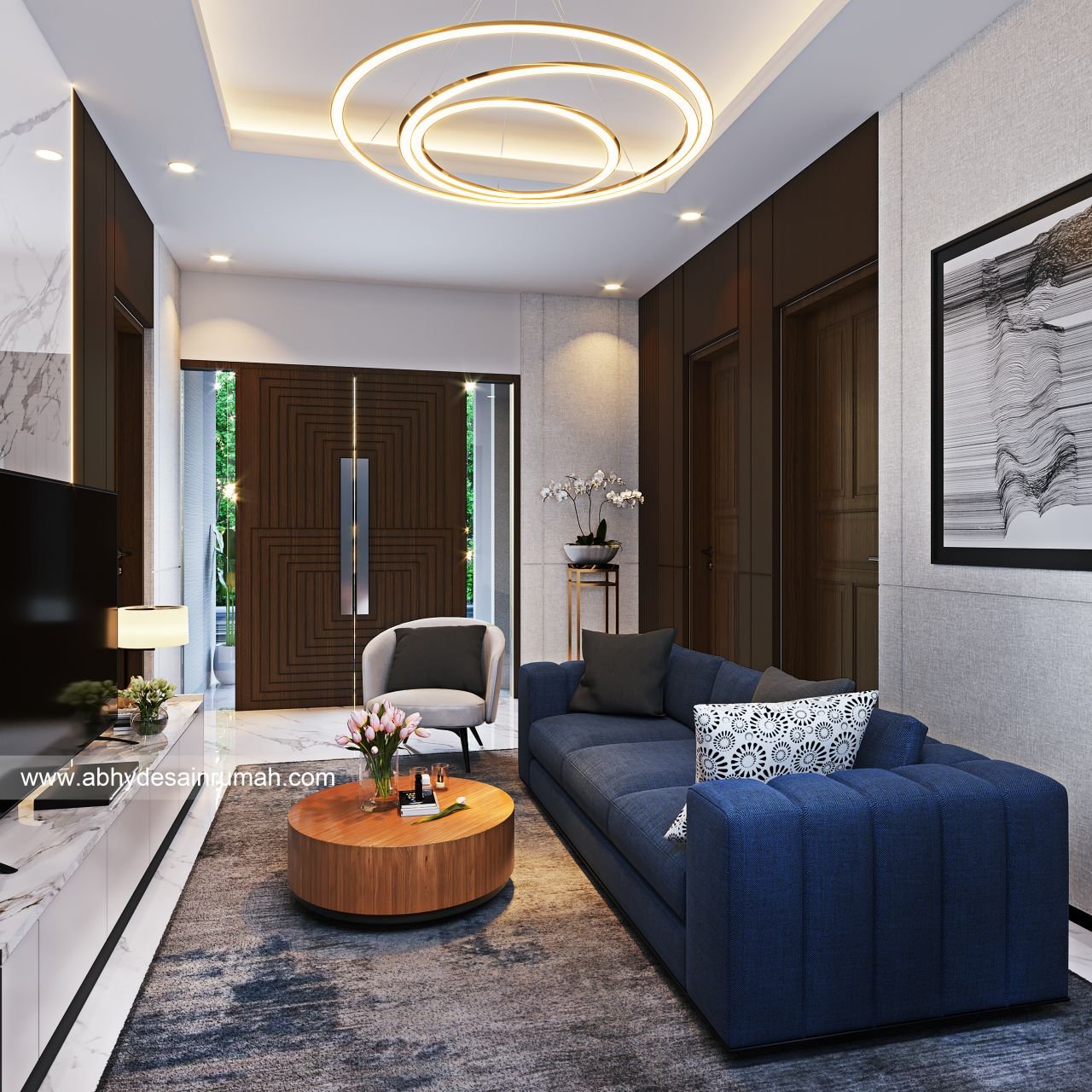 Desain Rumah  Modern 2 Lantai Lebar 10 Meter Bapak Maryadi di Denpasar, Bali - ADR0152 4