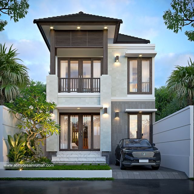 Thumb Desain Rumah  Bali Modern 2 Lantai Lebar 7 Meter Bapak Ridho di Palu 