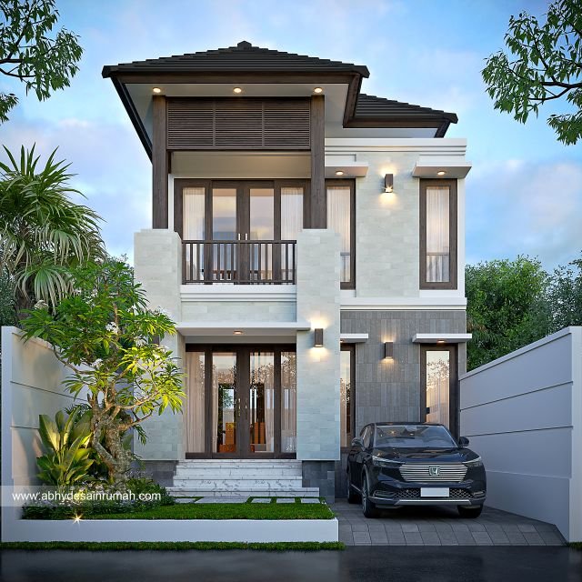 Thumb Desain Rumah  Bali Modern 2 Lantai Lebar 7 Meter Ibu Retno di Salatiga 