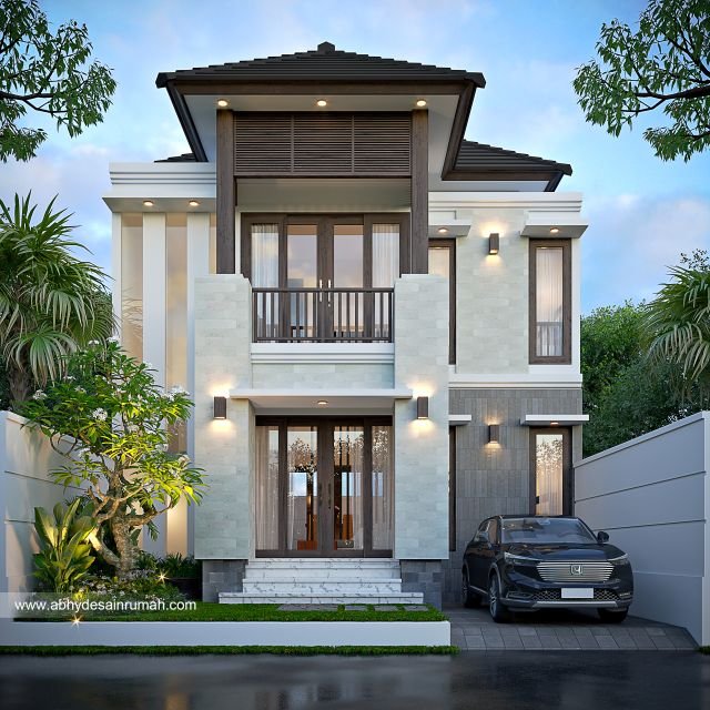 Thumb Desain Rumah  Bali Modern 2 Lantai Lebar 8 Meter Ibu Novita di Jakarta 