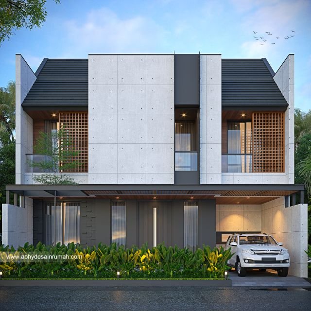 Thumb Desain Rumah  Industrial 2 Lantai Lebar 11 Meter Ibu Larisa di Salatiga 