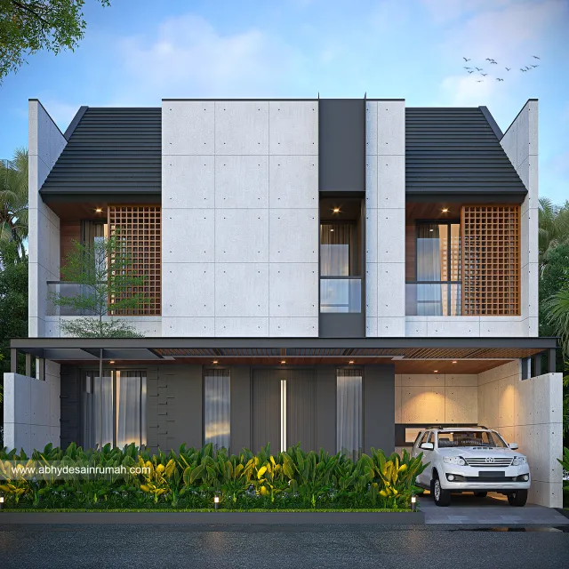 Thumb Desain Rumah  Industrial 2 Lantai Lebar 11 Meter Ibu Larisa di Salatiga 