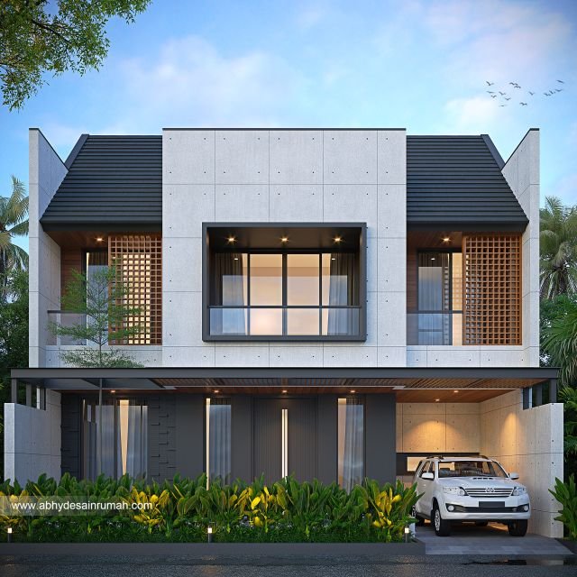 Thumb Desain Rumah  Industrial 2 Lantai Lebar 11 Meter Ibu Ririn di Batam 
