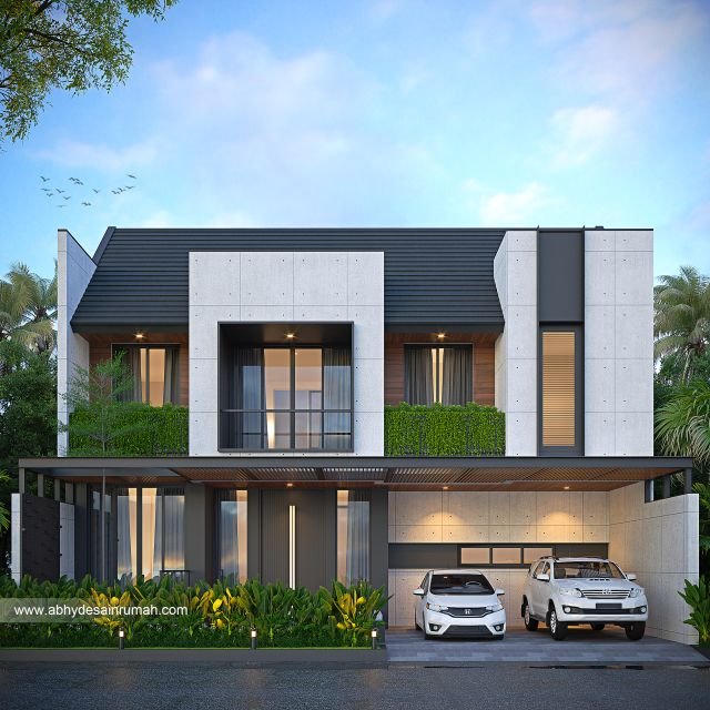 Thumb Desain Rumah  Industrial 2 Lantai Lebar 13 Meter Bapak Adri di Aceh 