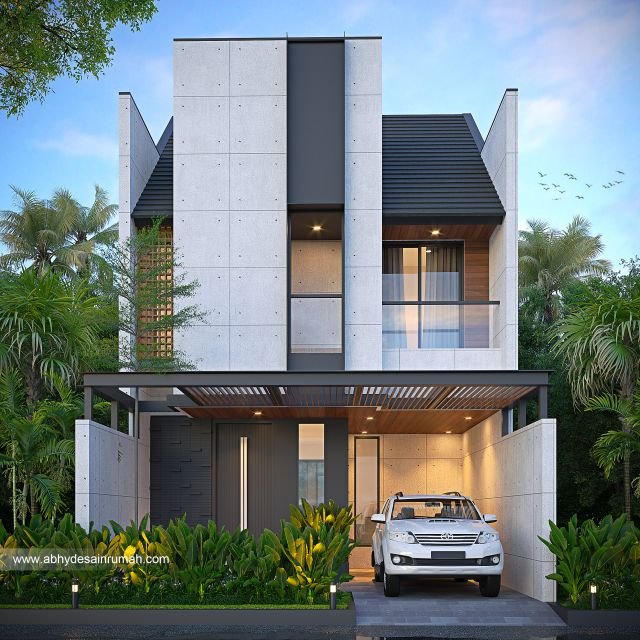Thumb Desain Rumah  Industrial 2 Lantai Lebar 7 Meter Bapak Tobi di Medan 
