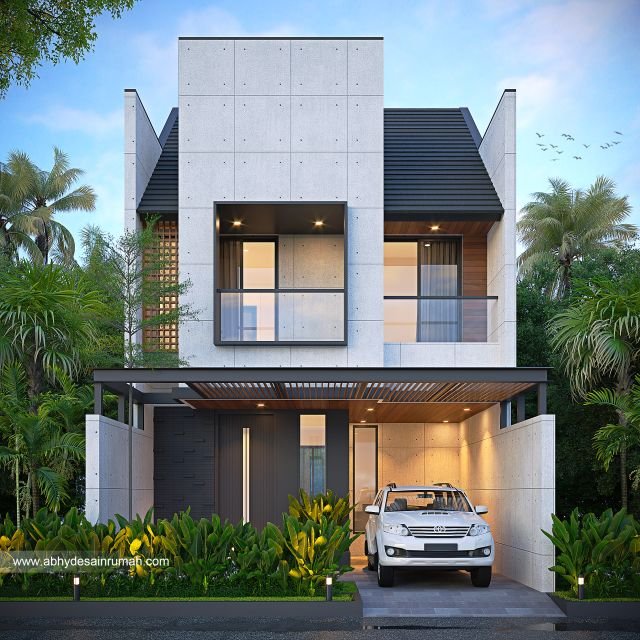 Thumb Desain Rumah  Industrial 2 Lantai Lebar 7 Meter Ibu Monika di Jakarta 