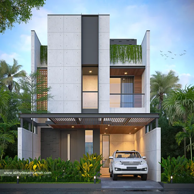 Thumb Desain Rumah  Industrial 2 Lantai Lebar 7 Meter Ibu Ulfa di Depok 