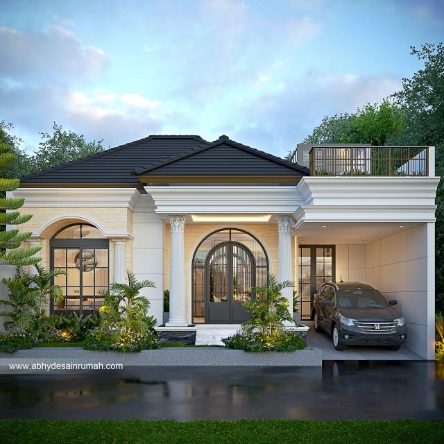 Thumb Desain Rumah  Klasik 1 Lantai Lebar 11 Meter Ibu Anita di Palembang 