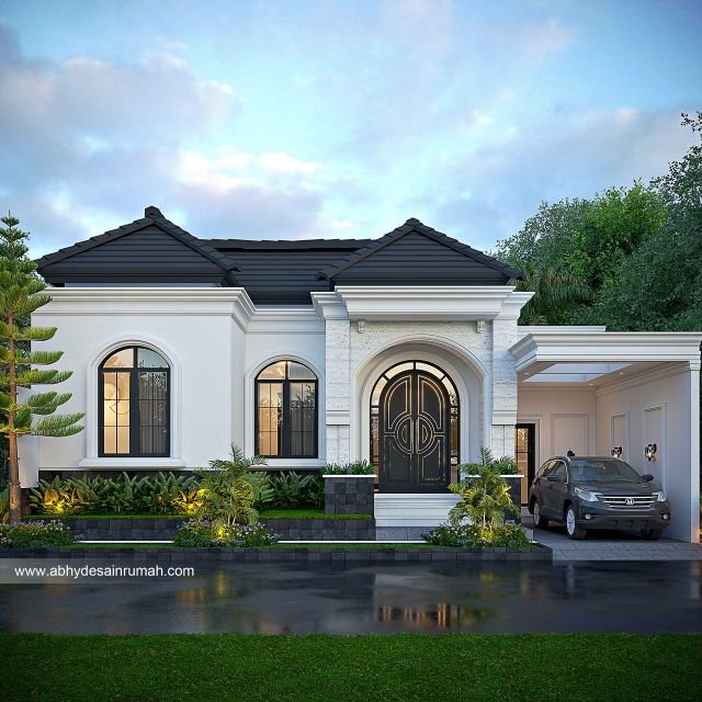Thumb Desain Rumah  Mediteran 1 Lantai Lebar 13 Meter Ibu Dianti di Semarang 