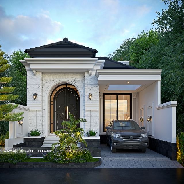 Thumb Desain Rumah  Mediteran 1 Lantai Lebar 7 Meter Ibu Adriani di Kediri 