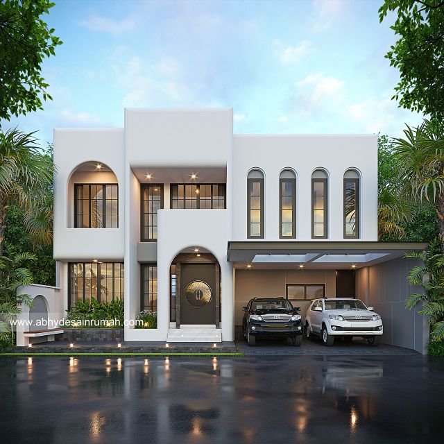 Thumb Desain Rumah  Mediteran 2 Lantai Lebar 13 Meter Bapak Richard di Jakarta 