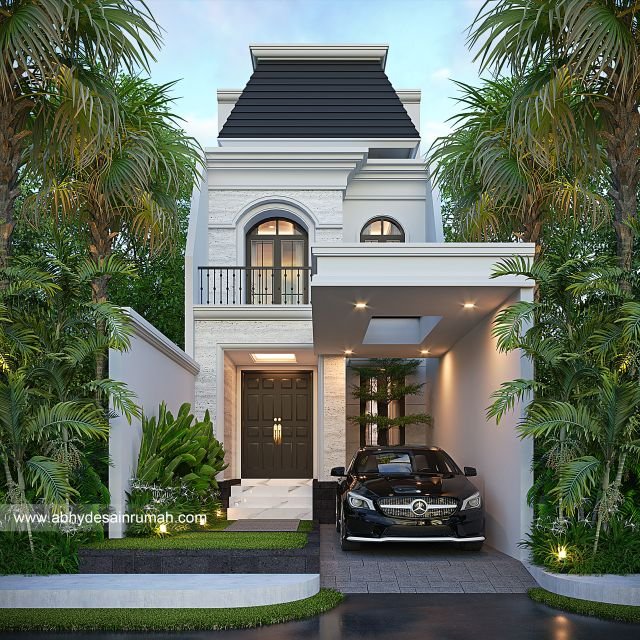 Thumb Desain Rumah  Mediteran 2 Lantai Lebar 5 Meter Ibu Annisa di Jakarta 