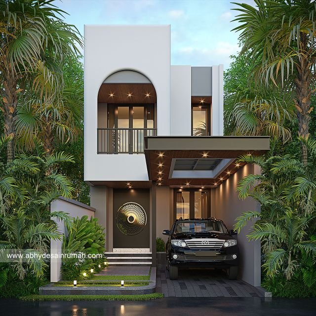 Thumb Desain Rumah  Mediteran 2 Lantai Lebar 5 Meter Ibu Sarah di Jakarta 