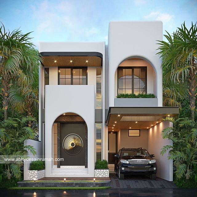 Thumb Desain Rumah  Mediteran 2 Lantai Lebar 7 Meter Ibu Tika di Bandung 