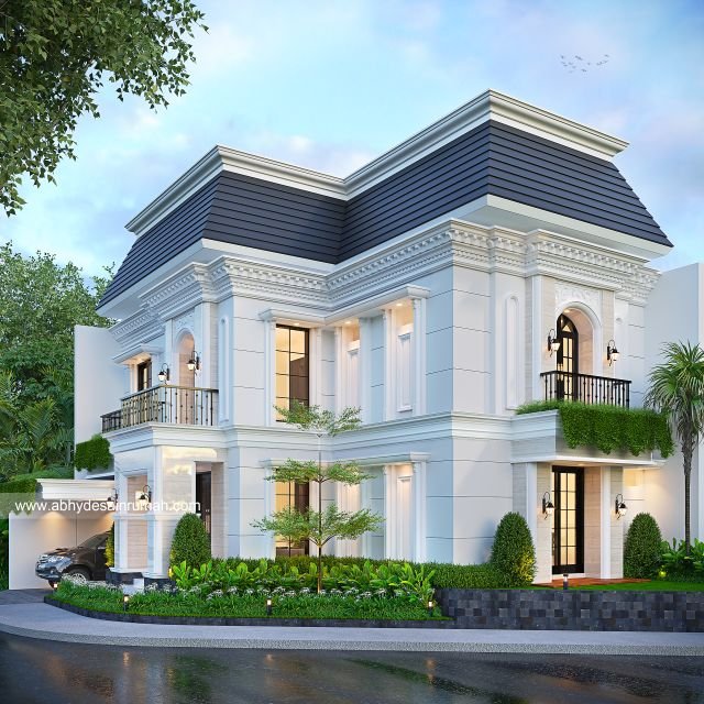 Thumb Desain Rumah  Mediteran 3 Lantai Lebar 13 Meter Bapak Anwar II di Balikpapan 