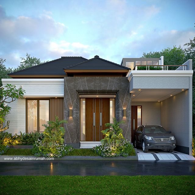 Thumb Desain Rumah  Modern 1 Lantai Lebar 11 Meter Bapak Kevin di Surabaya 