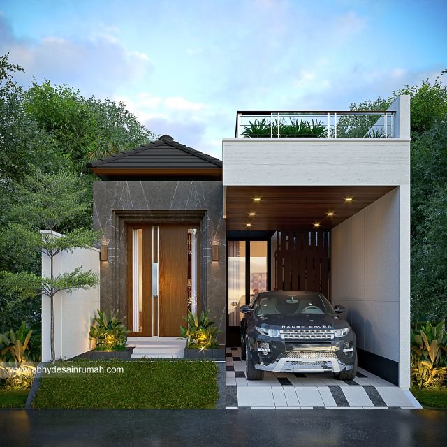 Thumb Desain Rumah  Modern 1 Lantai Lebar 6 Meter Bapak Arief di Makassar 