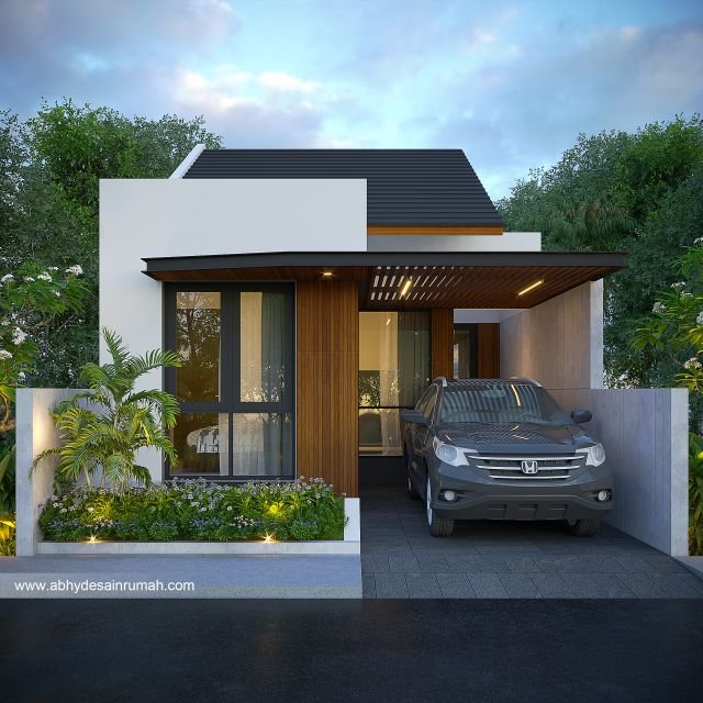 Desain Rumah  Industrial 1 Lantai Lebar 6 Meter Ibu Erni di BSD, Tangerang Selatan 