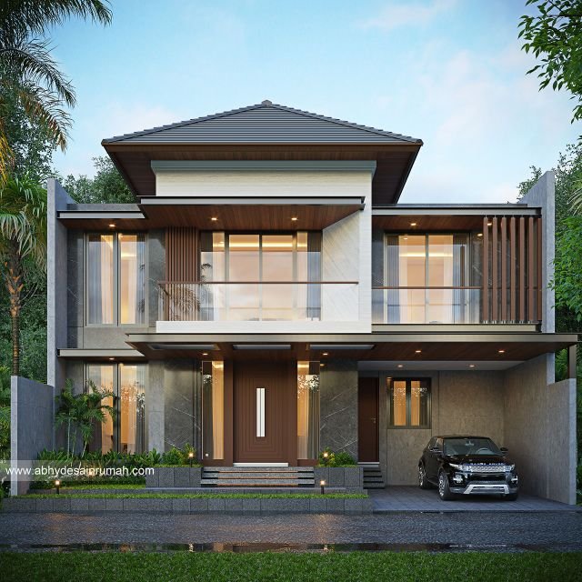Thumb Desain Rumah  Modern 2 Lantai Lebar 13 Meter Bapak Haikal di Jakarta 