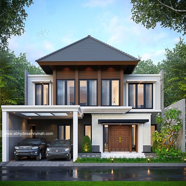 Thumb Desain Rumah  Modern 2 Lantai Lebar 13 Meter Bapak Irwandi di Bekasi 