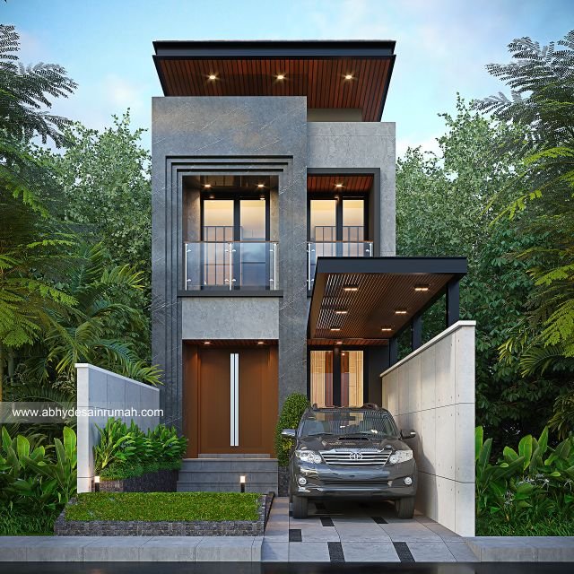 Thumb Desain Rumah  Modern 2 Lantai Lebar 5 Meter Bapak Kurniawan di Bekasi 