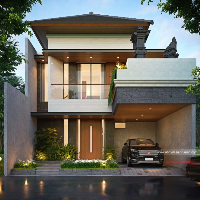Desain Rumah  Modern 2 Lantai Lebar 8.8 Meter Bapak Ngakan di Denpasar, Bali - ADR0149 1