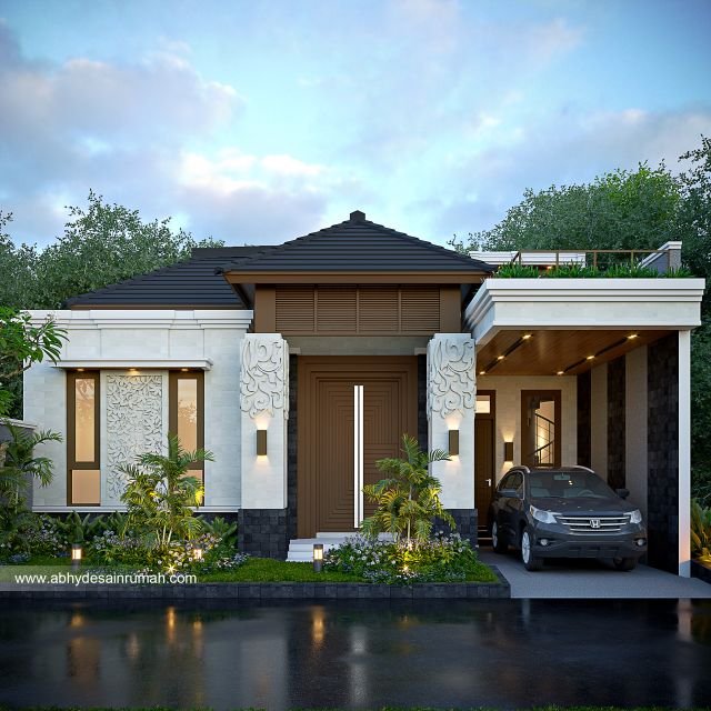 Thumb Desain Rumah  Bali Modern 1 Lantai Lebar 11 Meter Ibu Gempita di Mataram 