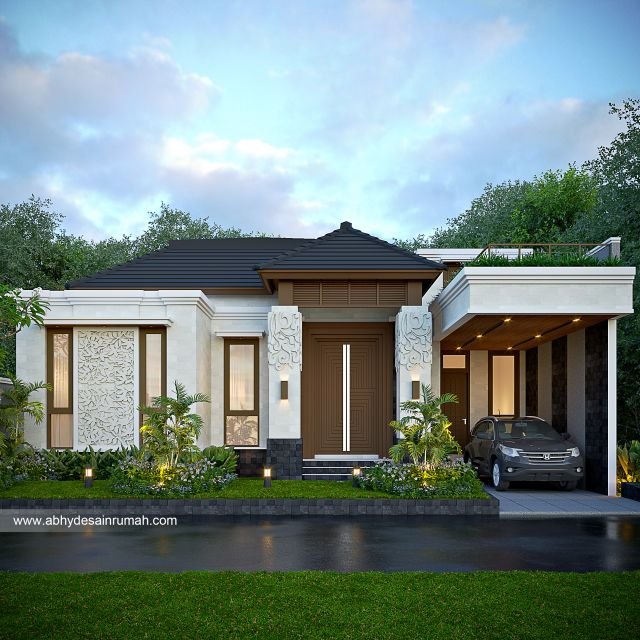 Thumb Desain Rumah  Bali Modern 1 Lantai Lebar 13 Meter Bapak Haribawa di Blitar 