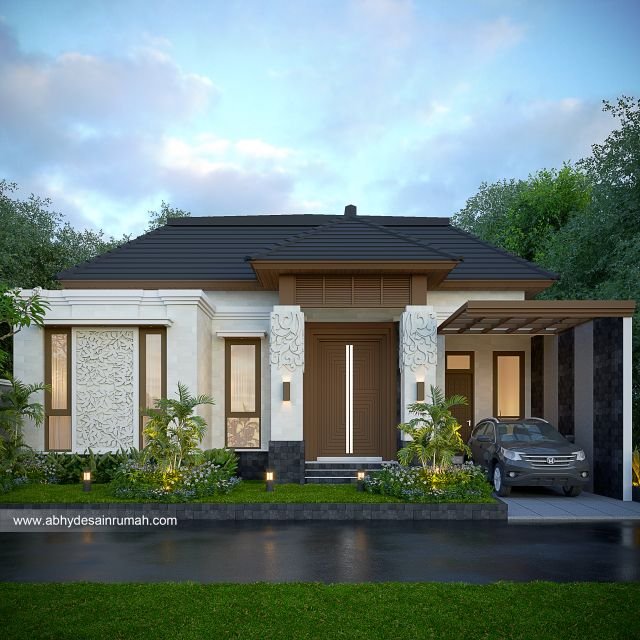 Thumb Desain Rumah  Bali Modern 1 Lantai Lebar 13 Meter Bapak Hartadi di Makassar 