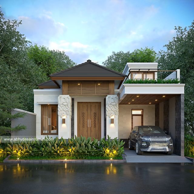 Thumb Desain Rumah  Bali Modern 1 Lantai Lebar 9 Meter Bapak Reza di Bandung 